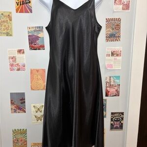 Talbots Black Satin Dress